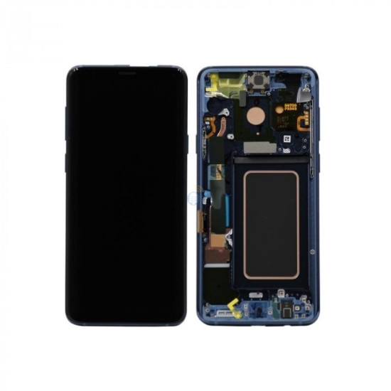 Touch+Display com Frame Samsung S9 Plus/G965F 6,2" Service Pack (GH97-21691D/21692D) Azul